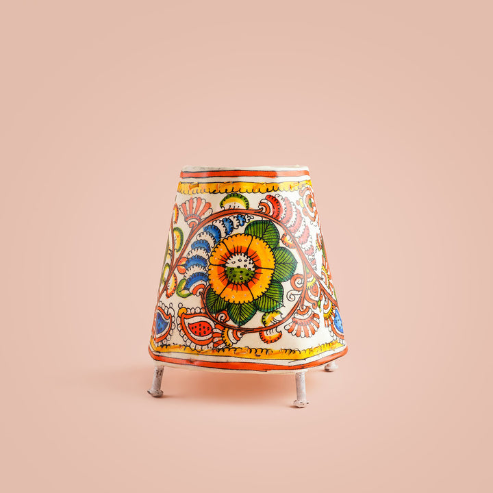 Hand Painted Tholu Bommalata Mini Lamp | 6 inches