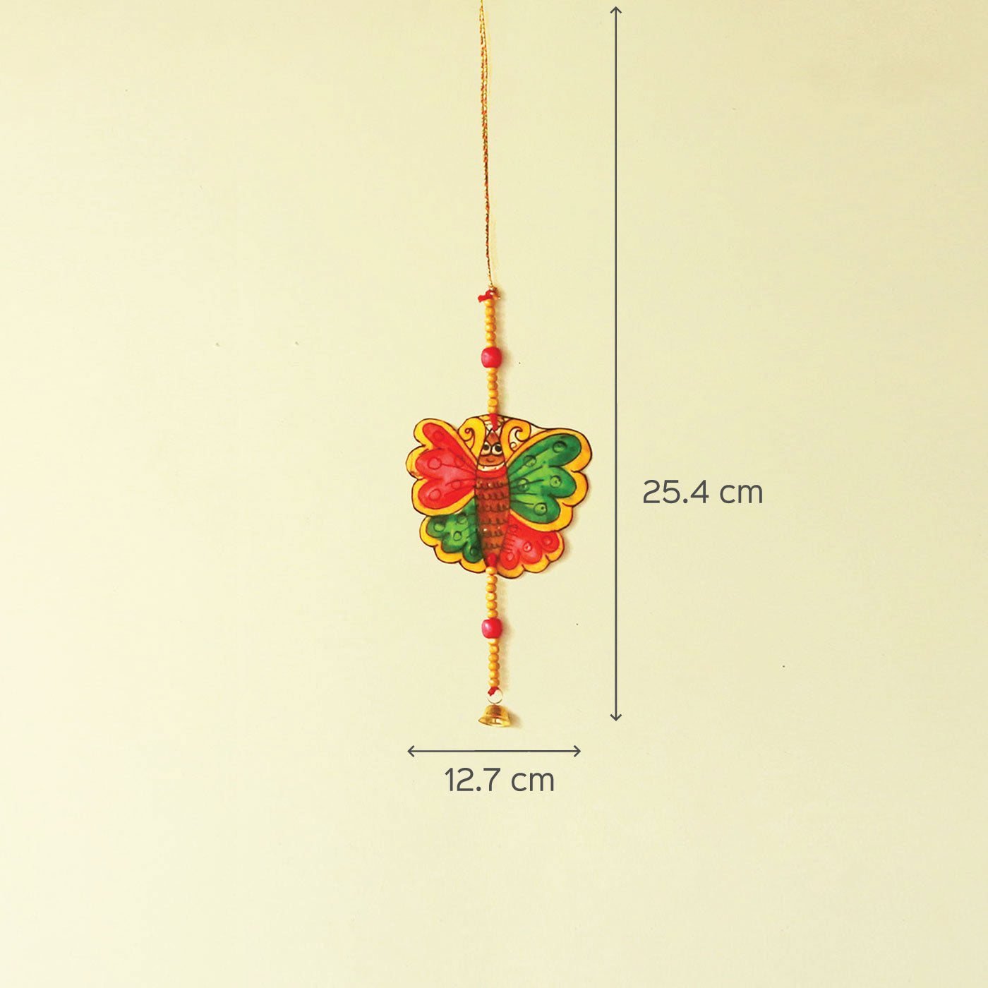 Handpainted Tholu Bommalata Leather Rakhi 02
