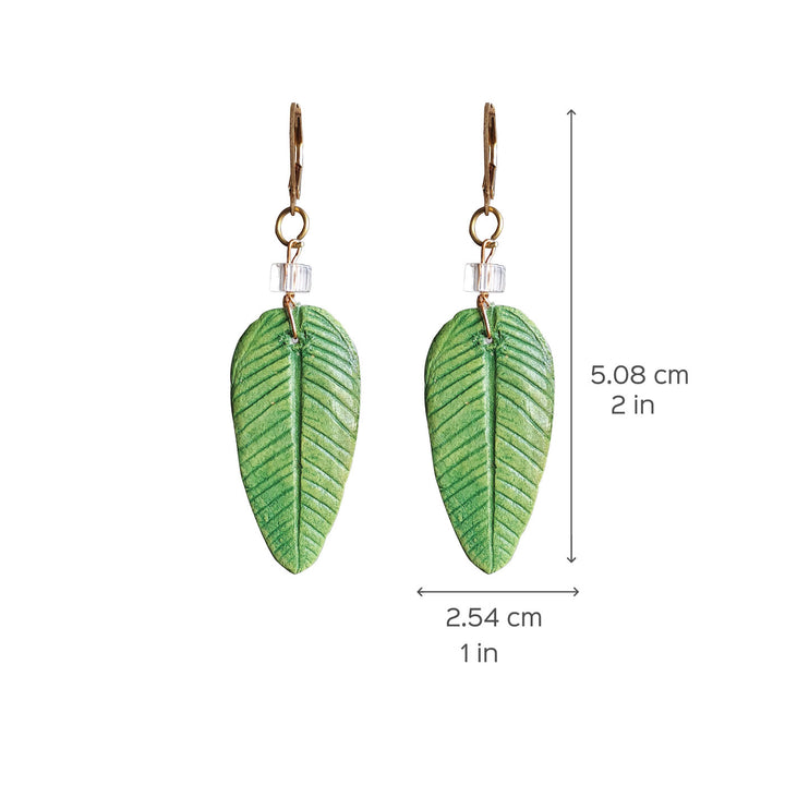 Paper Mache Yellowish Green Leaf Dangler