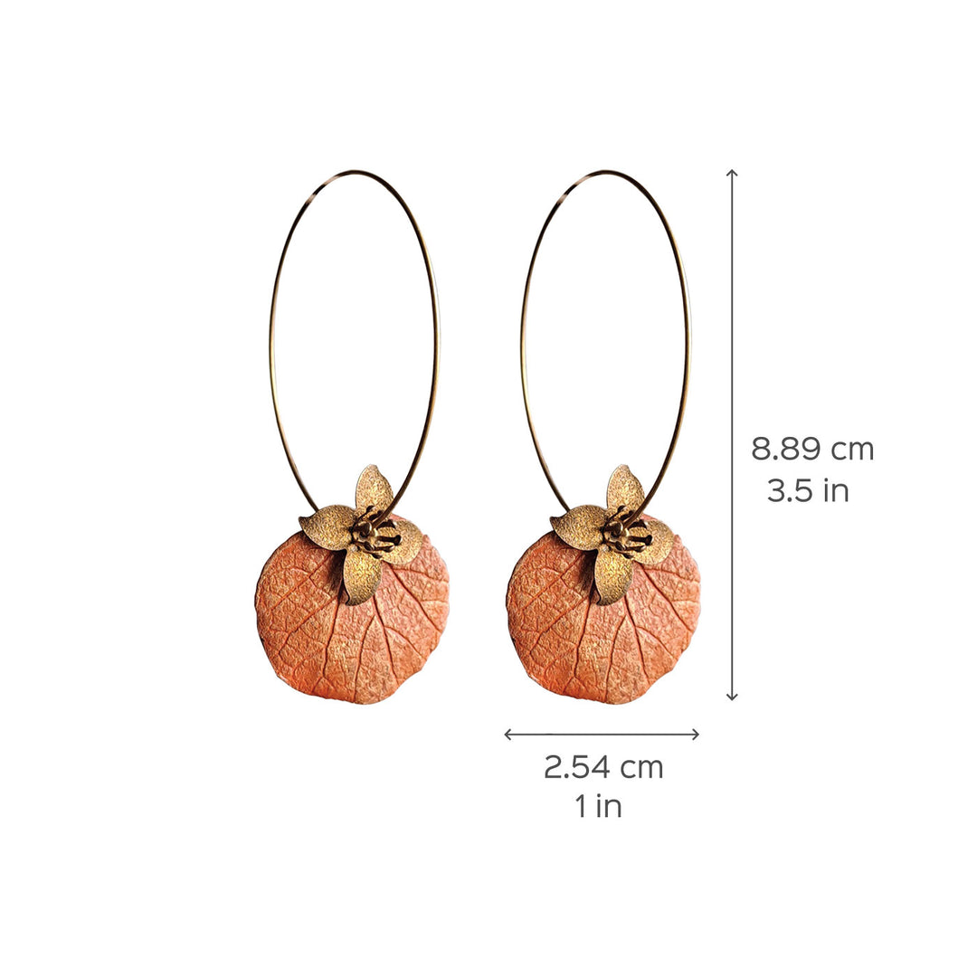 Paper Mache Orange Leaf Floral Dangler