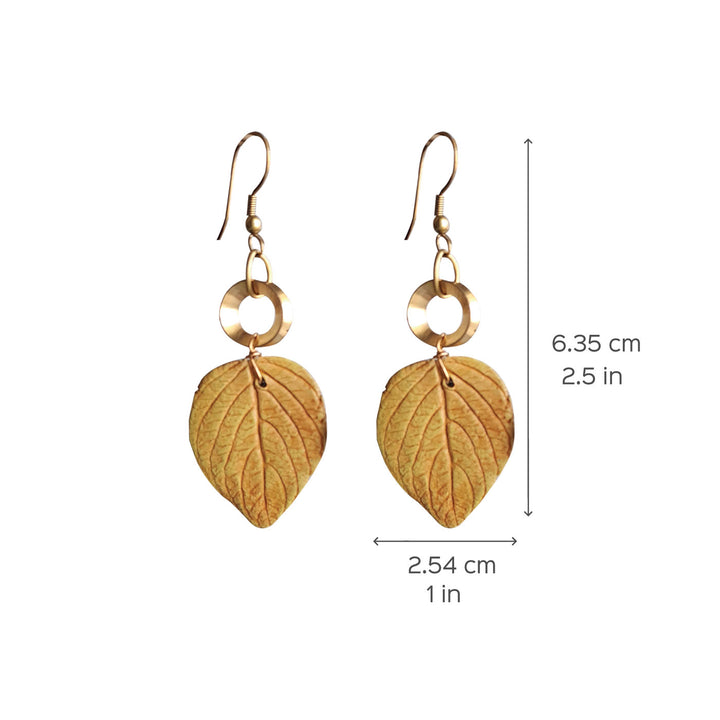 Paper Mache Wild Leaf Ochre Dangler