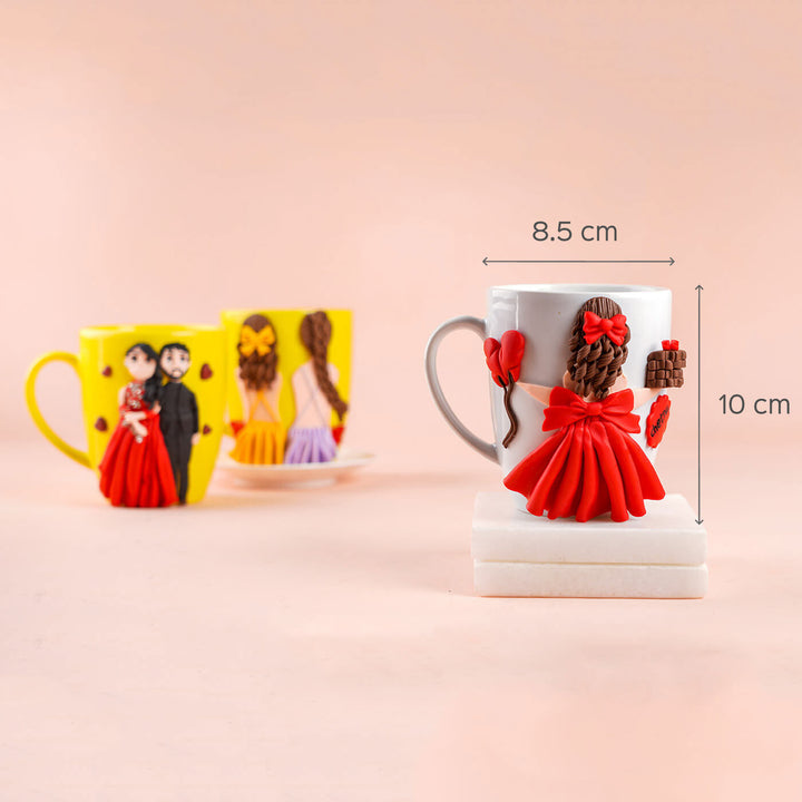 Personalised Birthday Girl Ceramic and Clay Mug - Pink