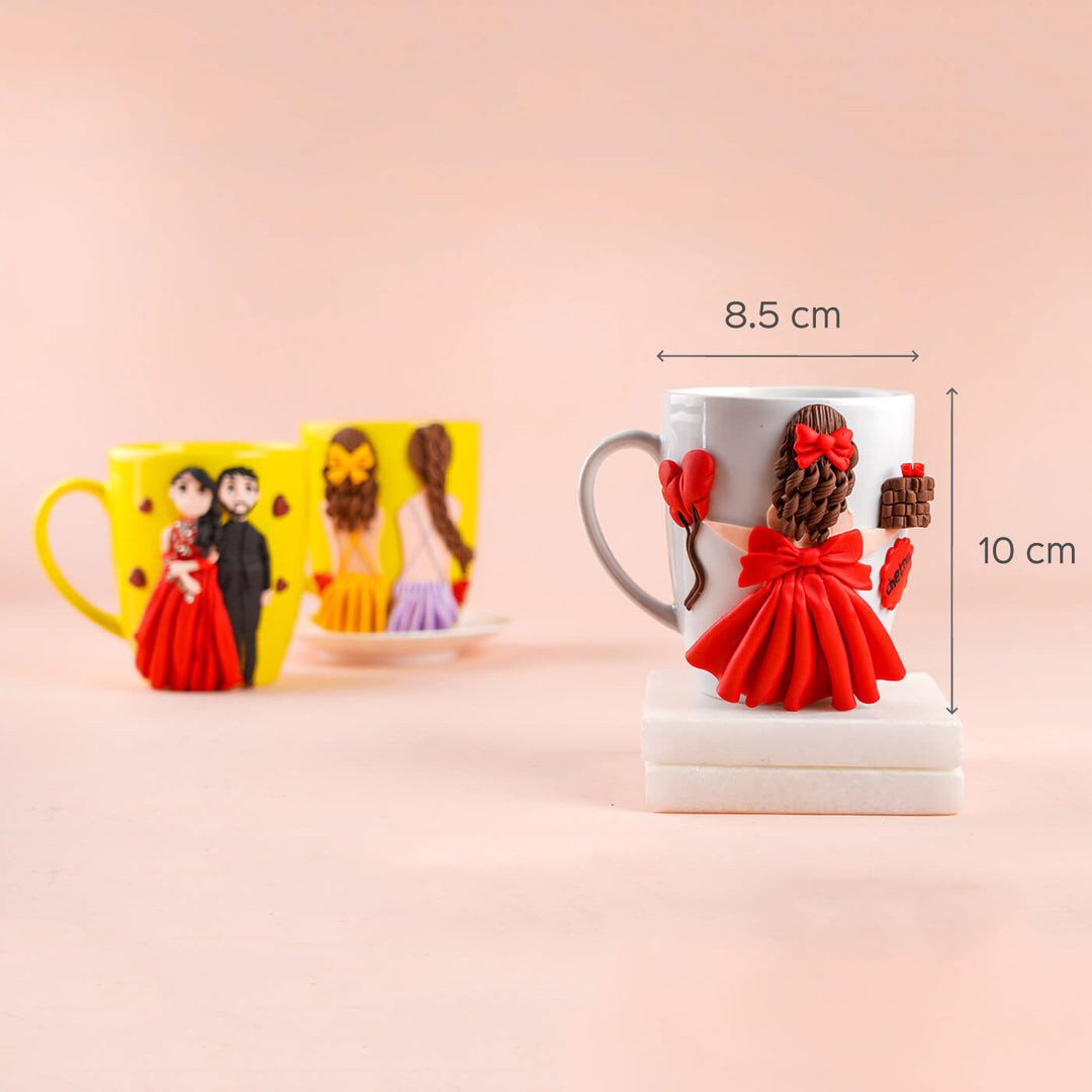 Cute Girl Personalised Ceramic and Clay Mug