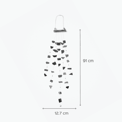 Large Upcycled Glass Windchime - Multicolour