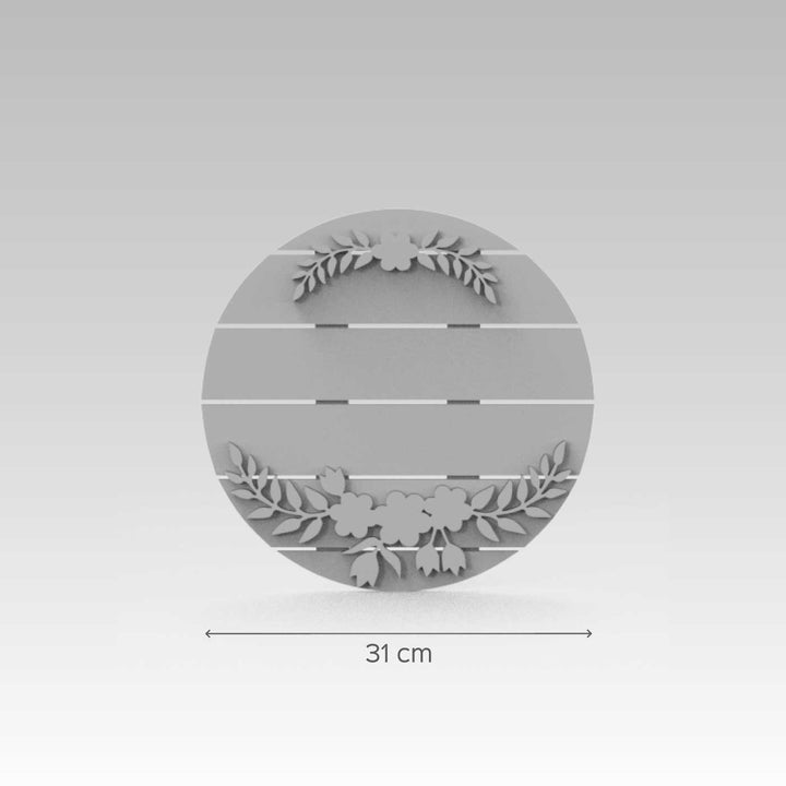 Handcrafted Circular Plank Nameplate - Natural