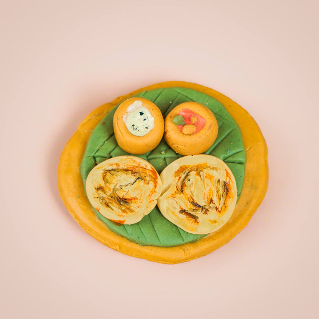 Miniature Fridge Magnets - Kerala Meals - Set of 3