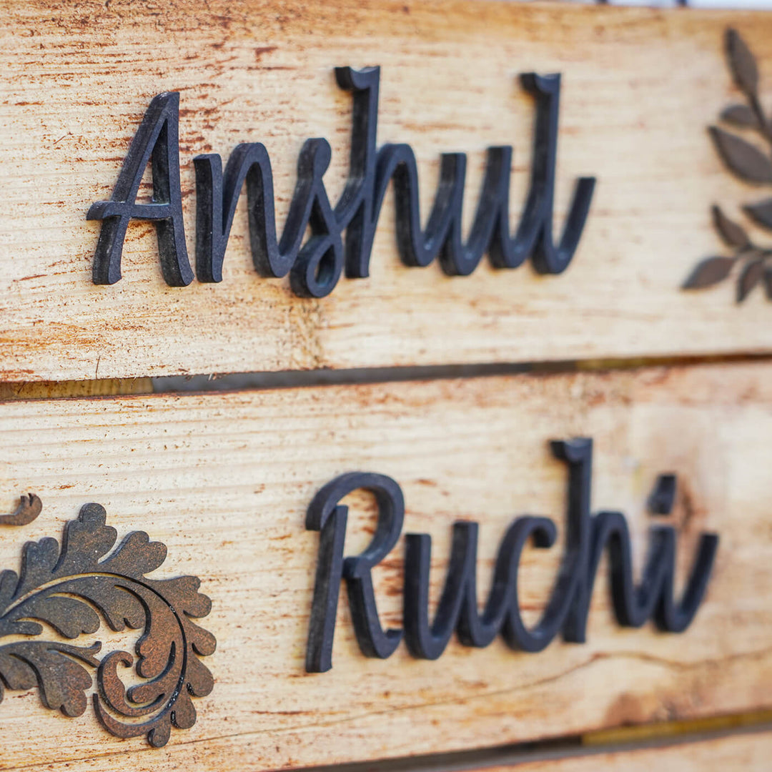 Rustic Wooden Planter Nameboard