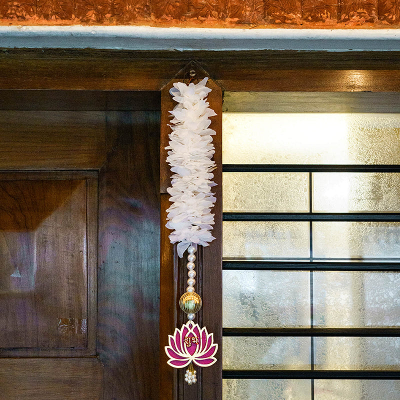 Handcrafted Shubh Lotus Door Hanging