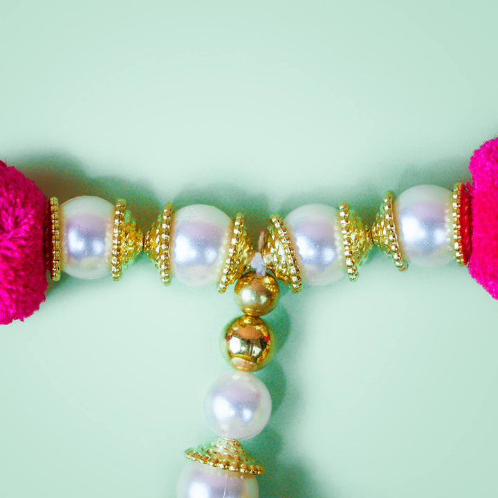 Handcrafted Elegant Pearl Door Toran - Zwende