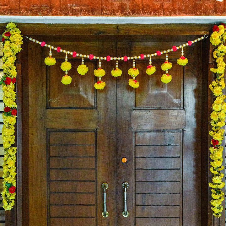 Handcrafted Elegant Pearl Door Toran - Zwende