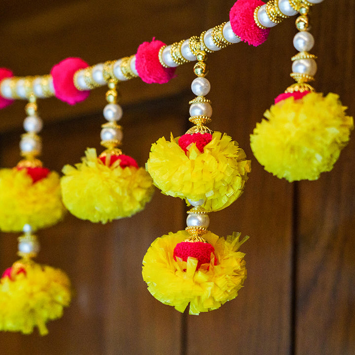Handcrafted Elegant Pearl Door Toran - Zwende