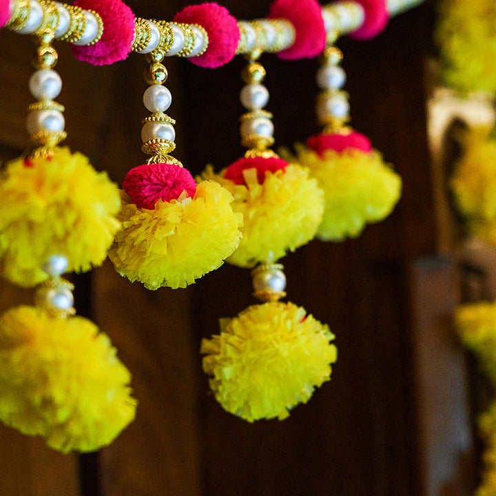 Handcrafted Elegant Pearl Door Toran - Zwende