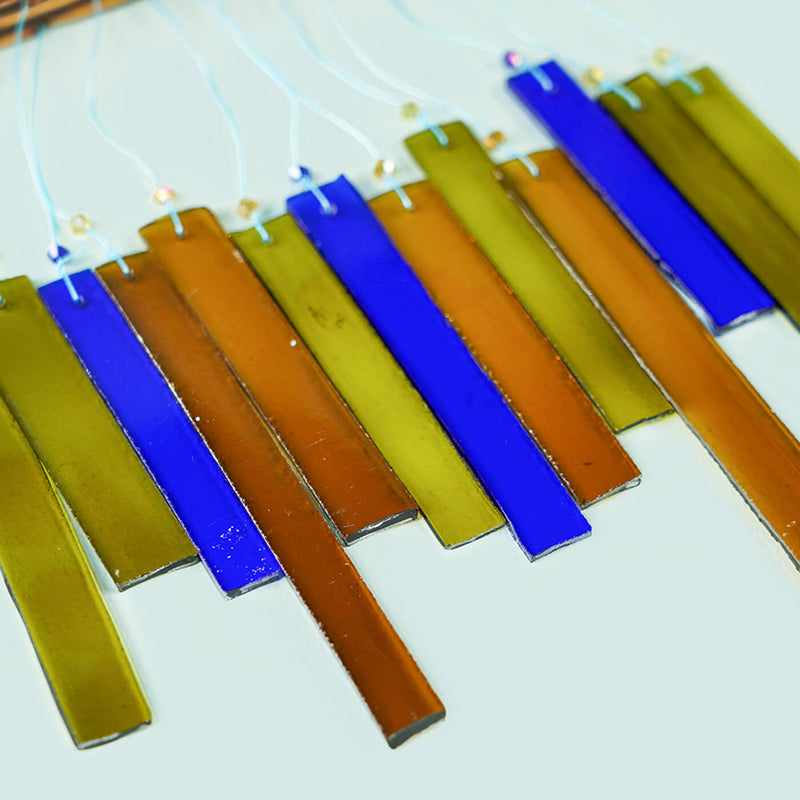Upcycled Strip Stained Glass Windchime
