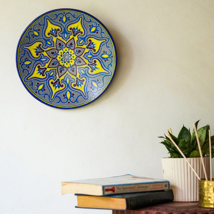 Handpainted Terracotta Mandala Wall Plate