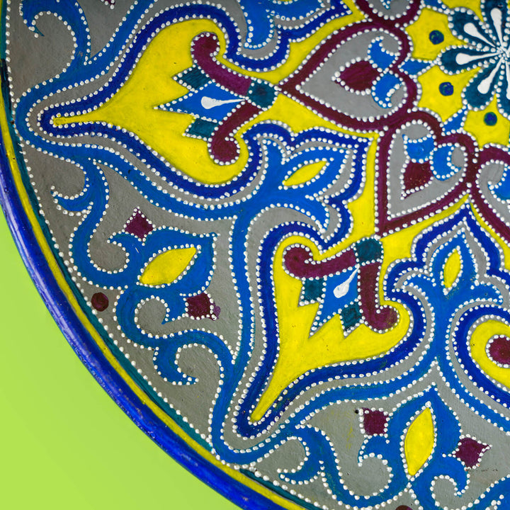 Handpainted Terracotta Mandala Wall Plate