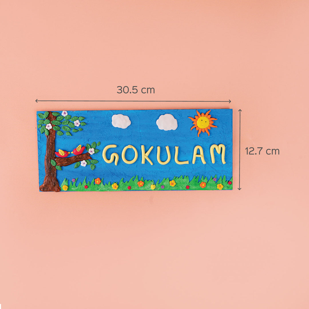 Customised Clay Family Nameboard