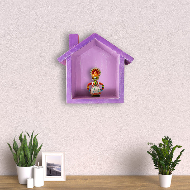 Purple Hut Shaped Multipurpose Wall Hanging Shelf
