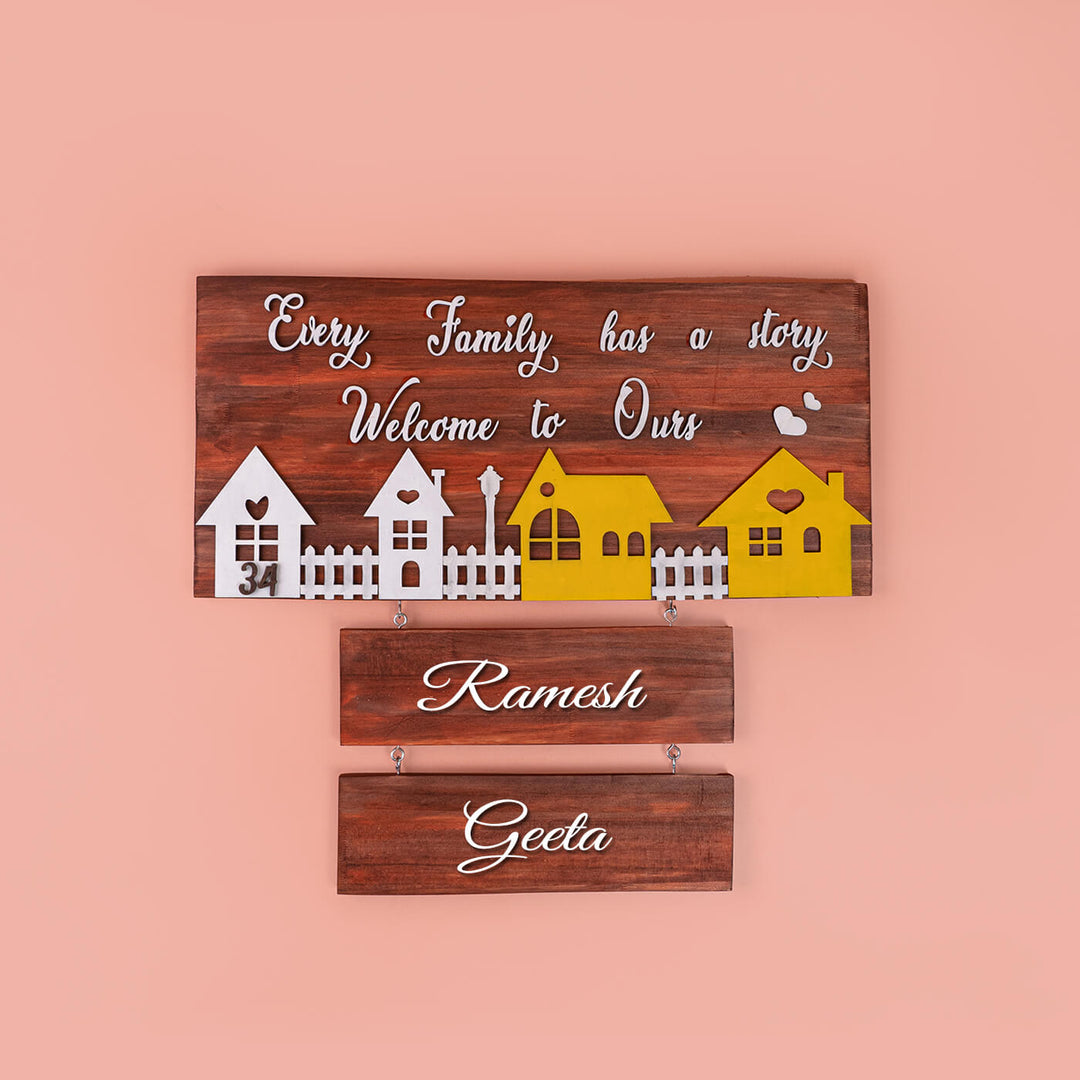 Personalised Wooden Couple Nameboard