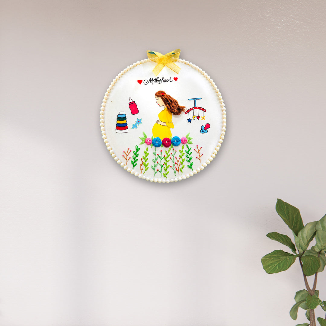 Hand Embroidered Personalized Baby Shower Hoop