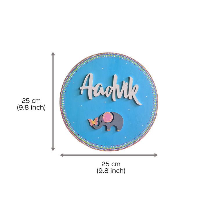 Elephant Kids Name Plate