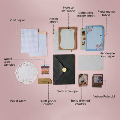 Boho Themed Art Journaling DIY Kit