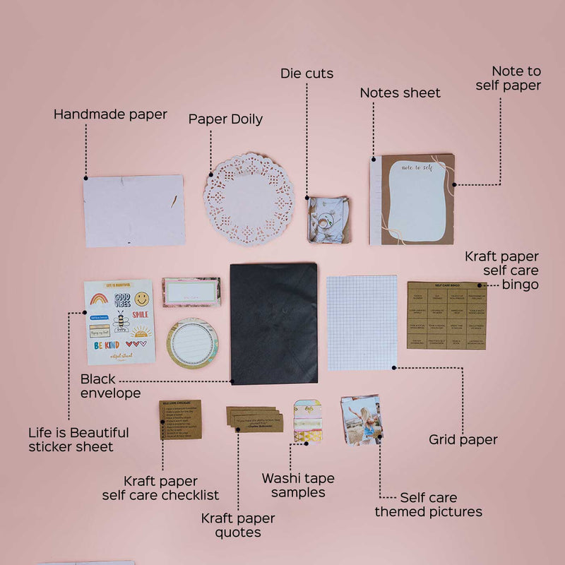 Self-Care Themed Art Journaling DIY Kit