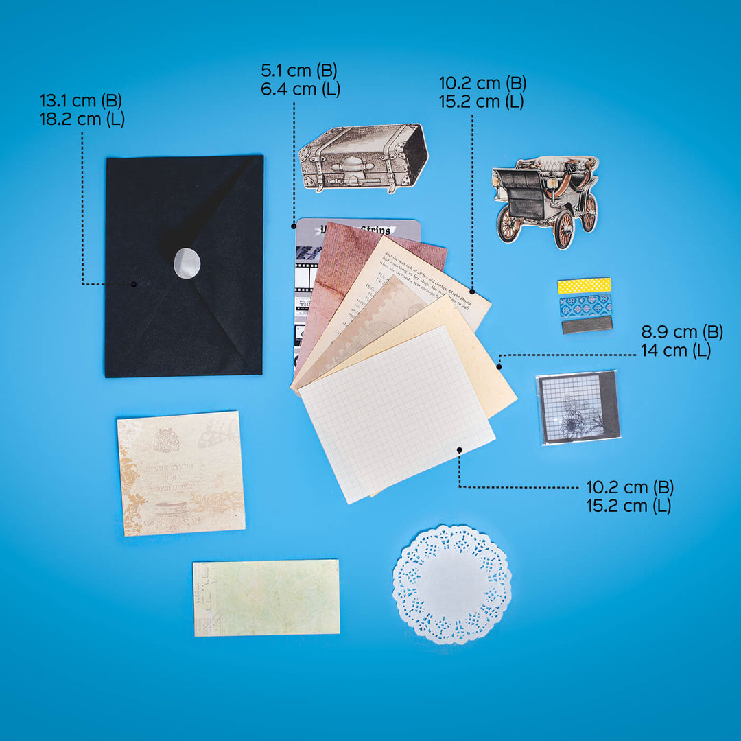 All-inclusive Art Journaling DIY Kit - Vintage - Zwende