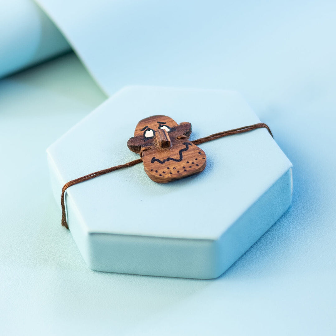 Handpainted Wooden Rakhi Paw - Styled on Hexagonal Display (14)