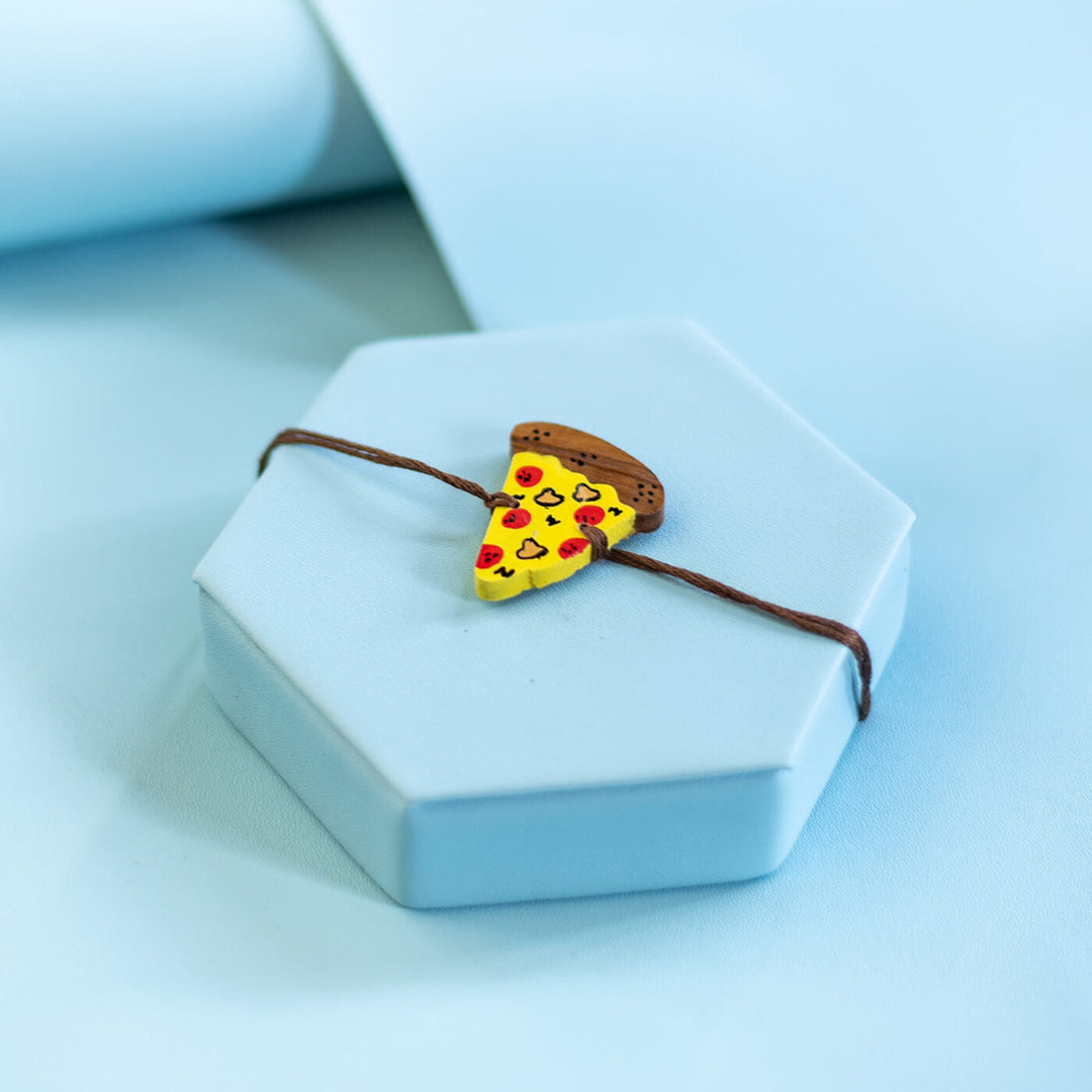 Handpainted Wooden Rakhi Paw - Handmade Wooden Rakhi Front (7)