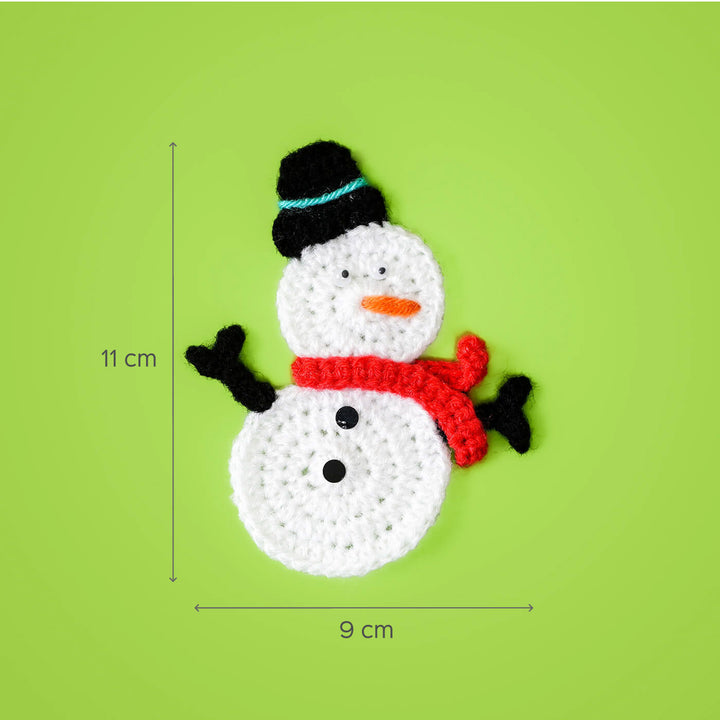 Handmade Snowman Crochet Woollen Ornament For Christmas Tree Decoration