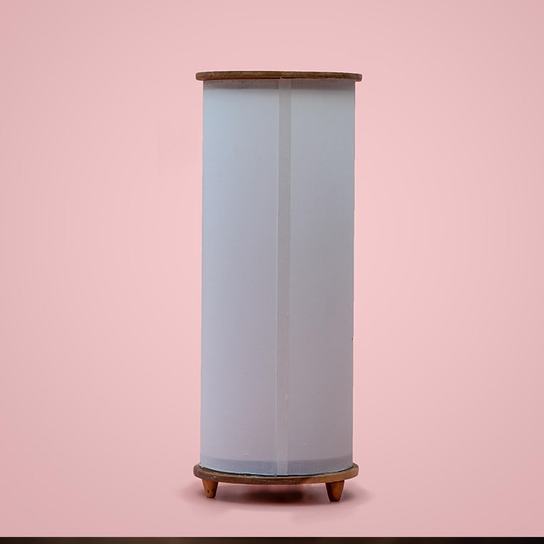 Cylindrical Hand-painted Tabletop Lamp