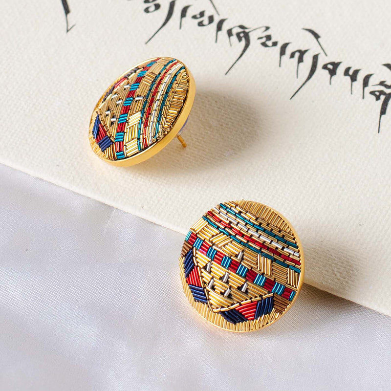Embroidered Aviva Earrings
