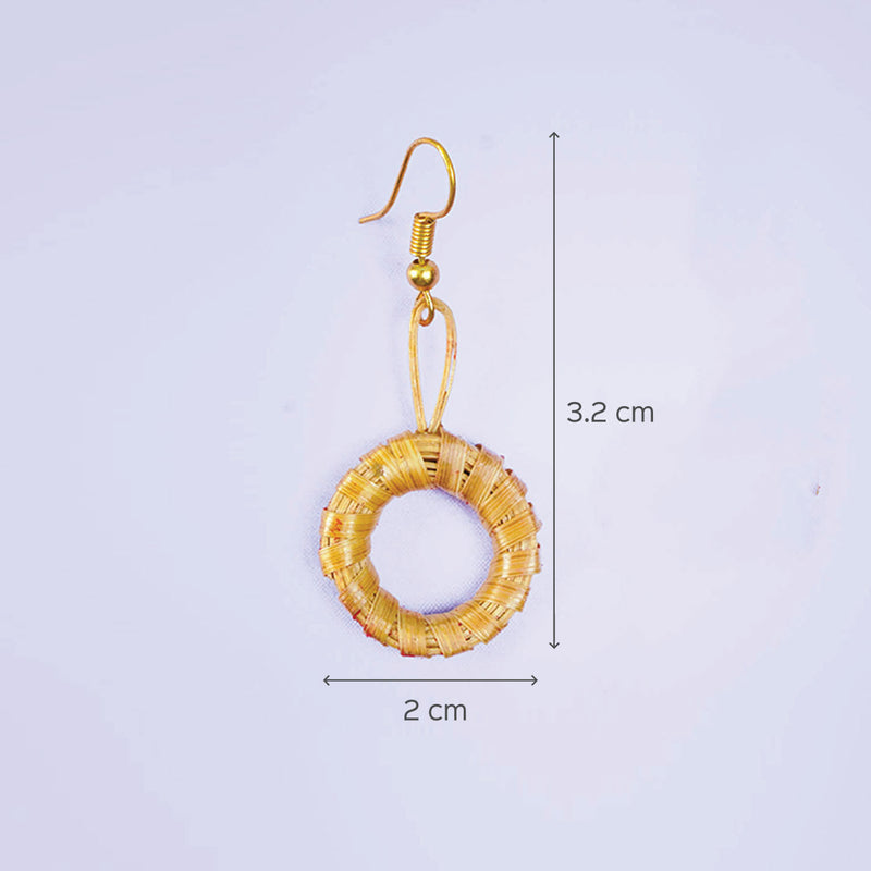 Hollow Round Bamboo Earrings