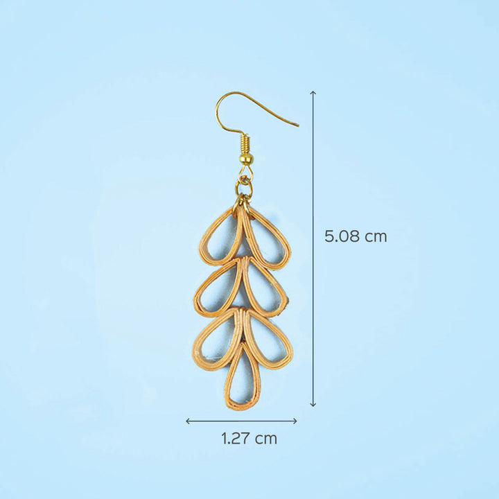 Grape-Shaped Handcrafted Bamboo Earrings