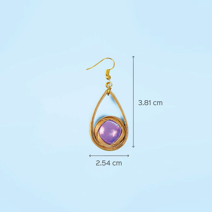 Purple Latkan Bamboo Earrings