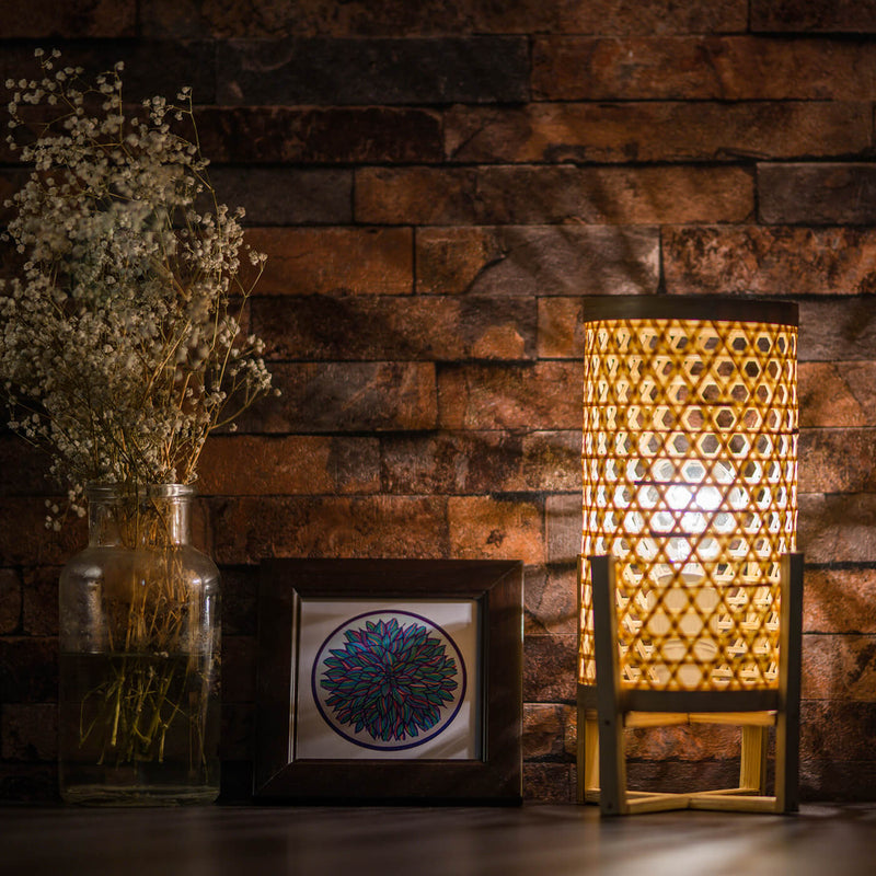 Bamboo Tabletop Lamp - Small
