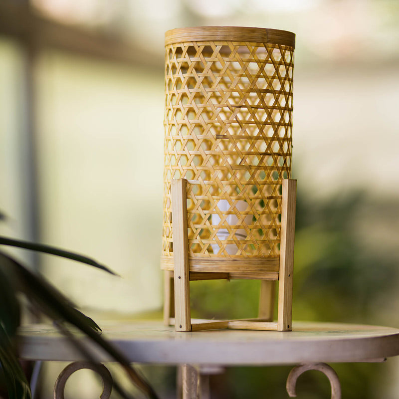 Bamboo Tabletop Lamp - Small