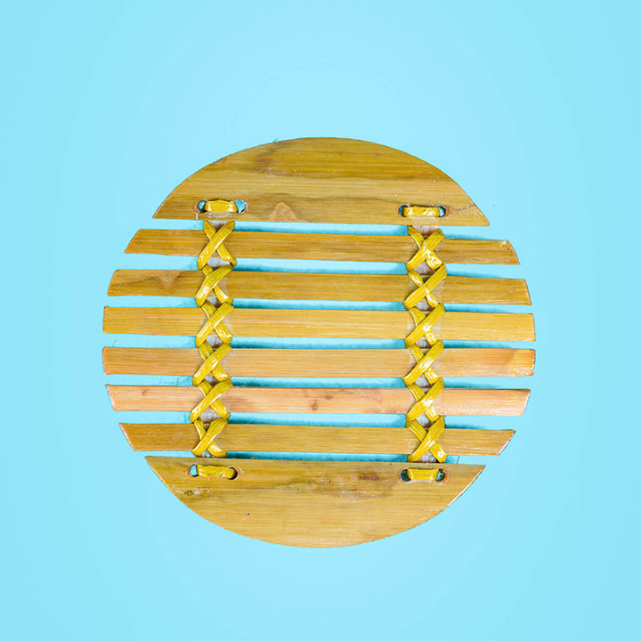 Round Bamboo Coasters - Set of 6