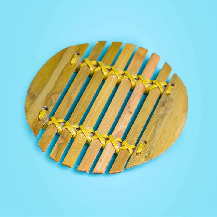 Round Bamboo Coasters - Set of 6
