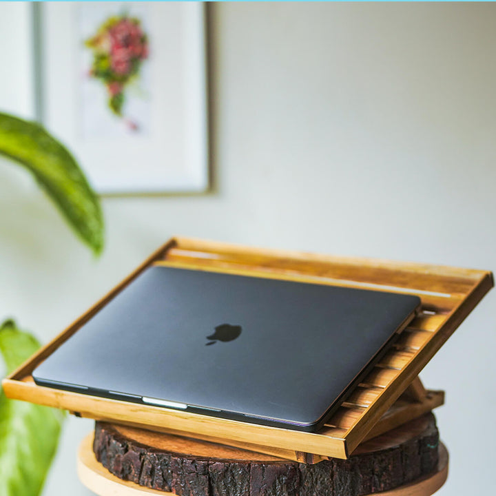 Foldable Bamboo Laptop Stand