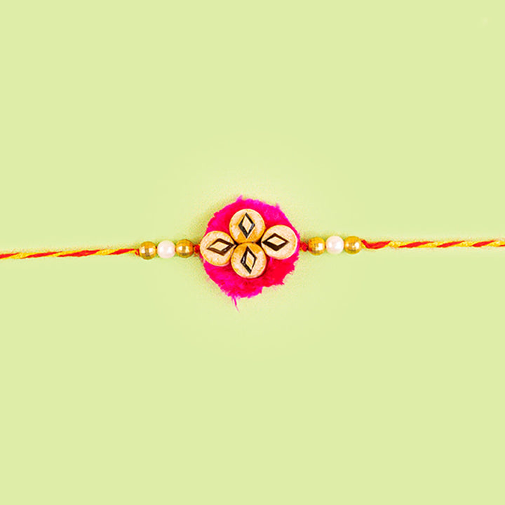 Ecofriendly Bamboo Rakhi With Roli Chawal