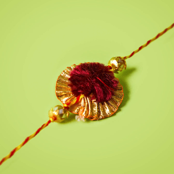 Ecofriendly Bamboo Rakhi With Roli Chawal