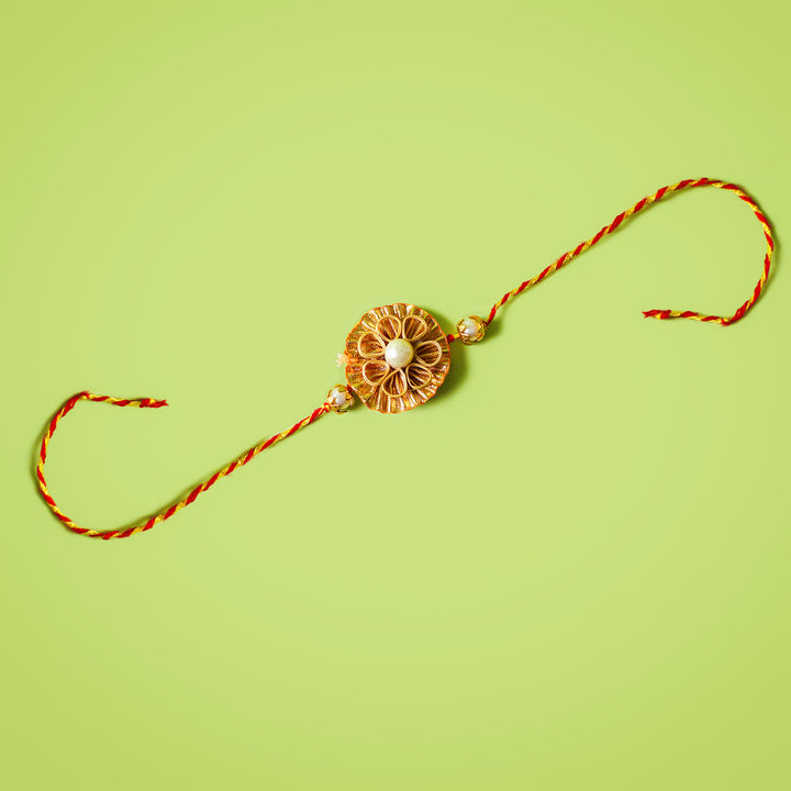 Ecofriendly Bamboo Rakhi With Roli Chawal