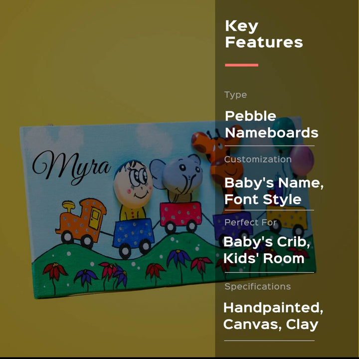 Hand-painted Kids Room Pebble Nameboard
