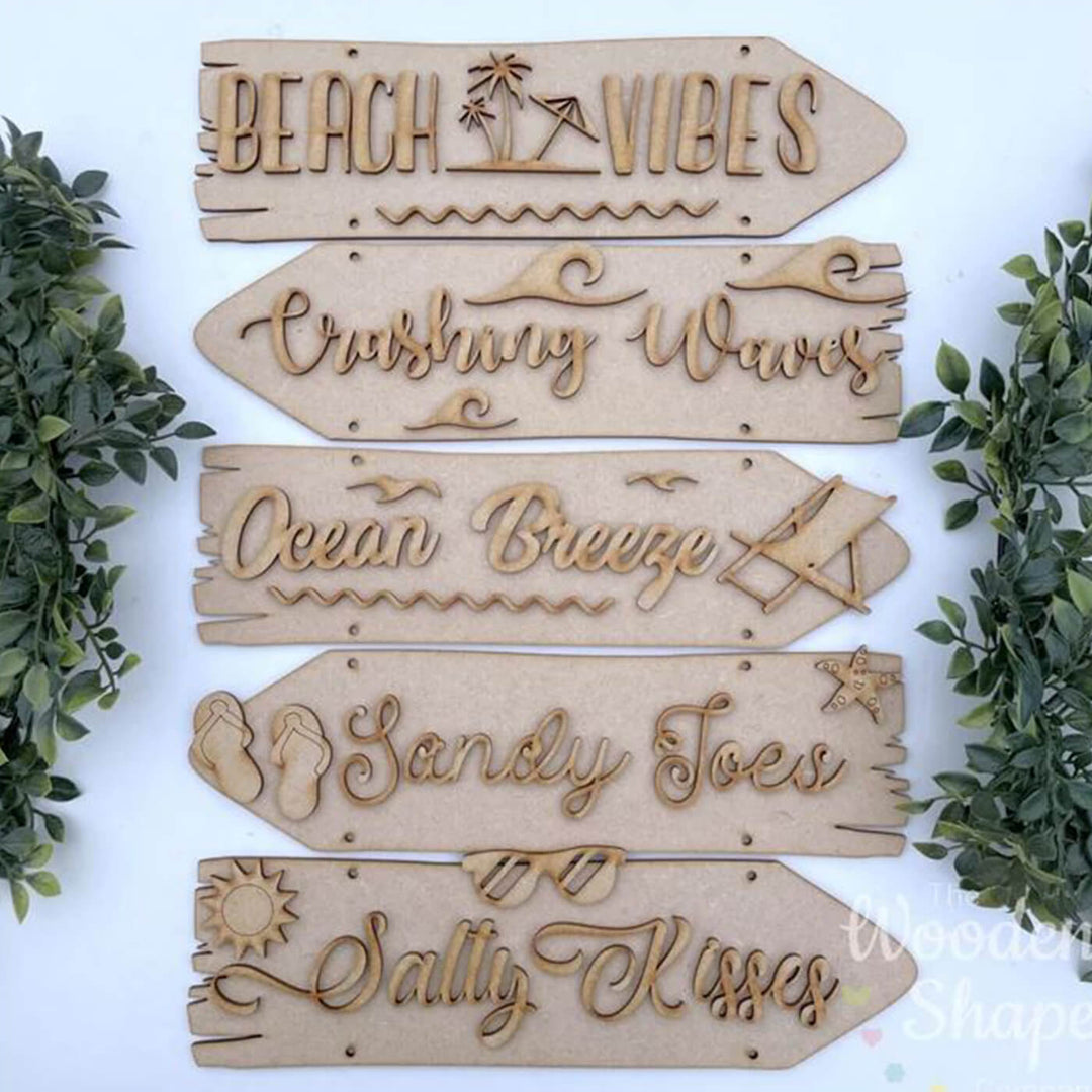 Ready to Paint MDF Planks - Beach Theme - 1522