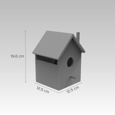 One Stroke Art Bird House - Magenta