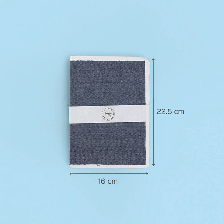 Recycled Denim Diary with Handmade Paper