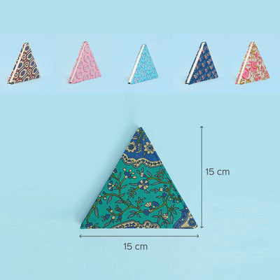 DIY Triangle Diary with Handmade Paper - Set of 2