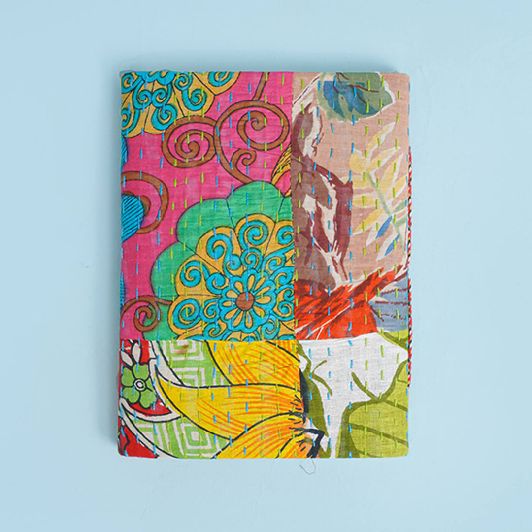 Abstract Diary with Floral Handblock Prints