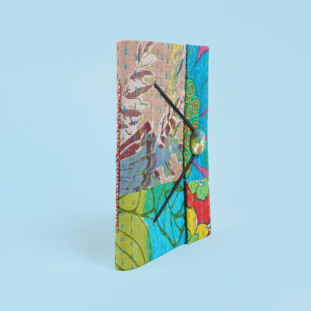 Abstract Diary with Floral Handblock Prints